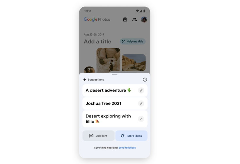 Memories AI working in Google Photos