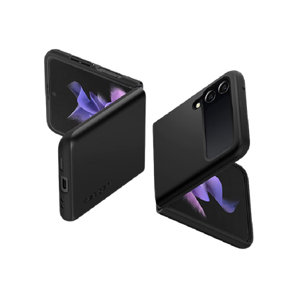 Spigen Thin Fit for Galaxy Z Flip 3 on transparent background.