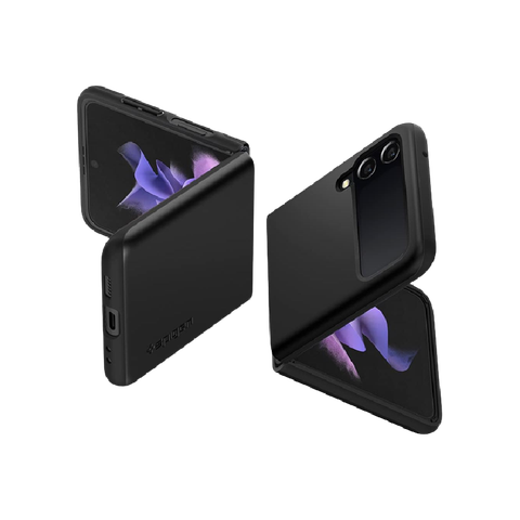 Spigen Thin Fit for Galaxy Z Flip 3 on transparent background.