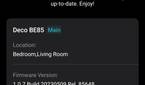 Deco app firmware update screen