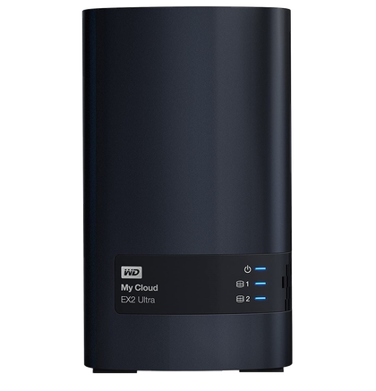 Image of the WD 4TB My Cloud EX2 Ultra Network Attached Storage in black