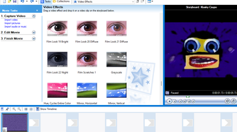 A screenshot of Windows Movie Maker