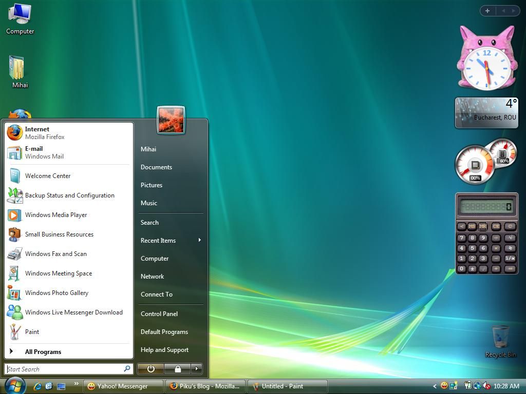A screenshot of Windows Vista