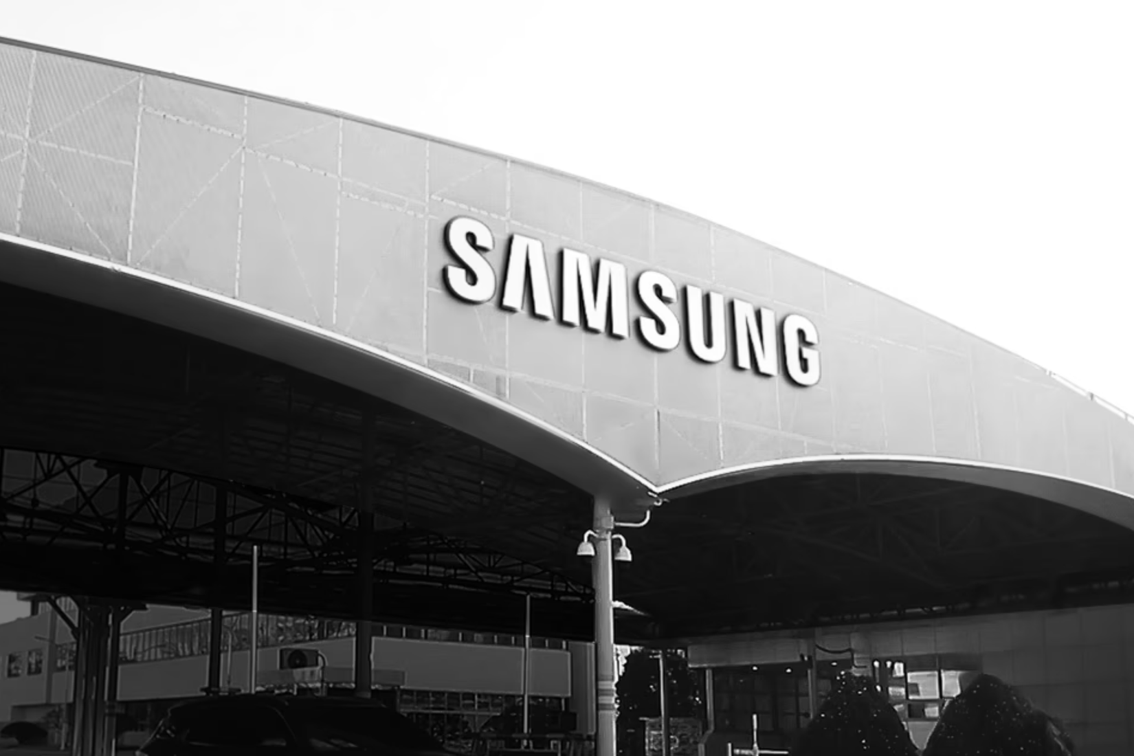 Samsung logo on building