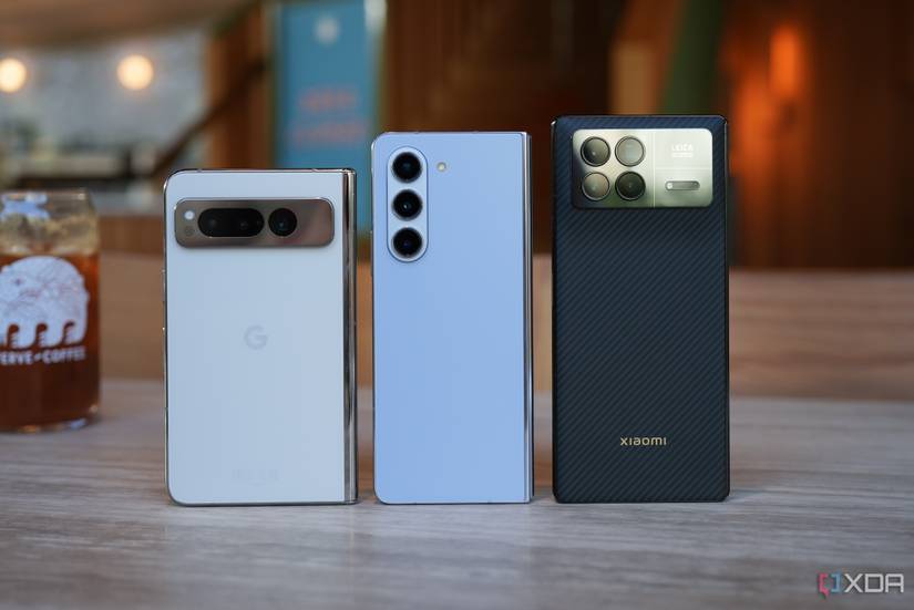 The Mix Fold 3 next to the Galaxy Z Fold 5 and Pixel Fold