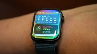 The Apple Watch 9 smart stack widgets.
