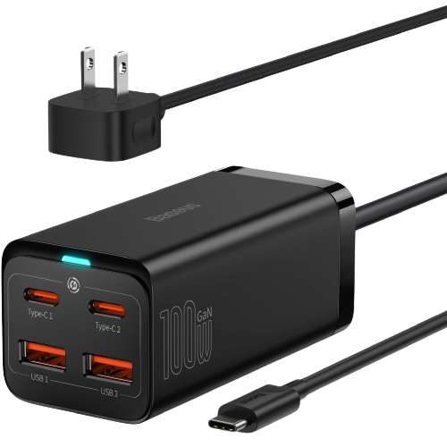 Chargeur USB multiple rapide, chargeur C multi USB, 3USB-C + 3USB-A,  station de charge USB multiple 96W, station de charge 6 ports compatible  avec iPhone / Sams