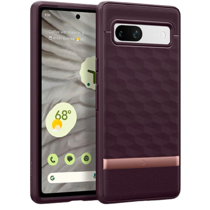 Caseology_Parallax case for Pixel 7a seen here with the textured back