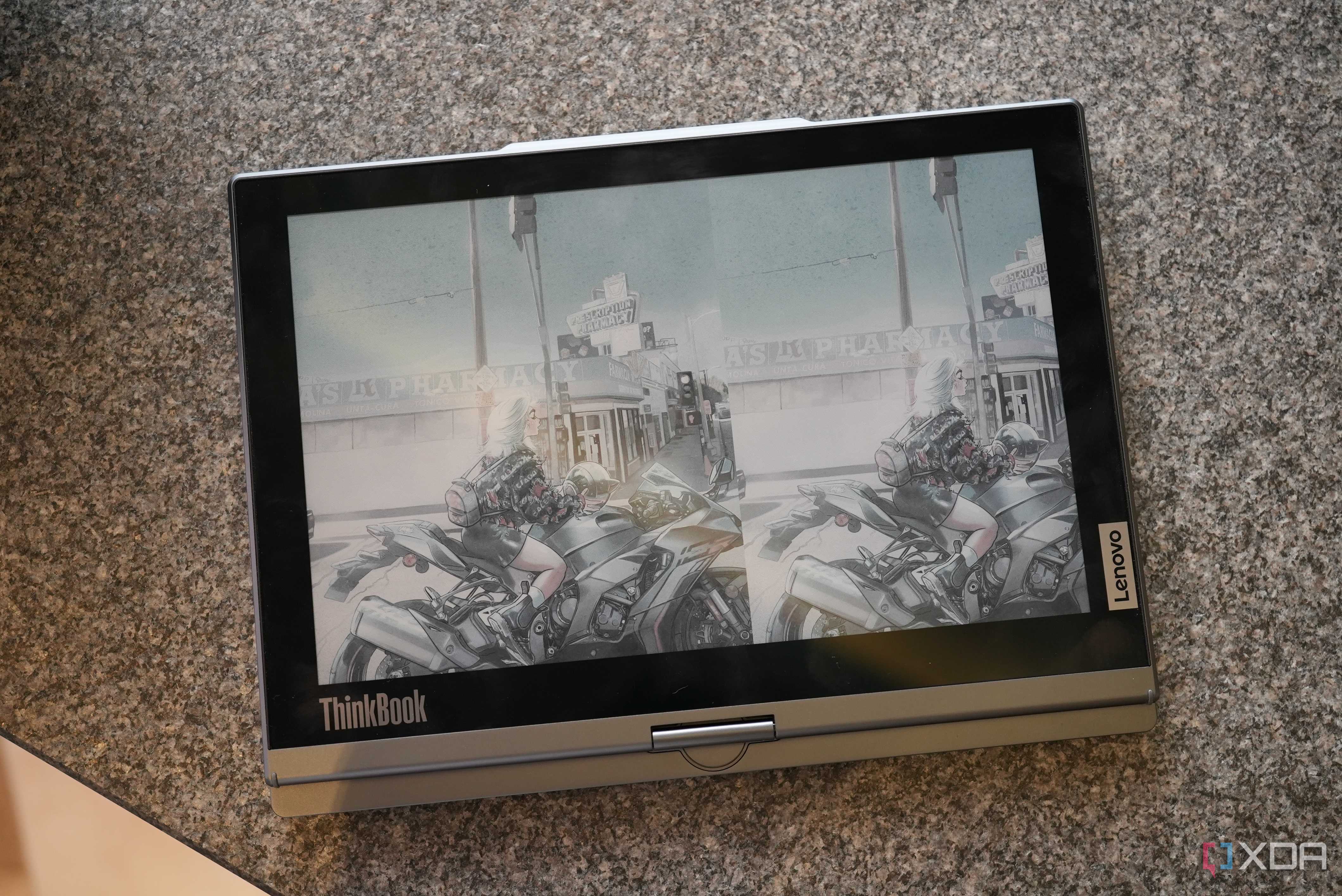 Lenovo ThinkBook Plus Gen 4 e-ink display.