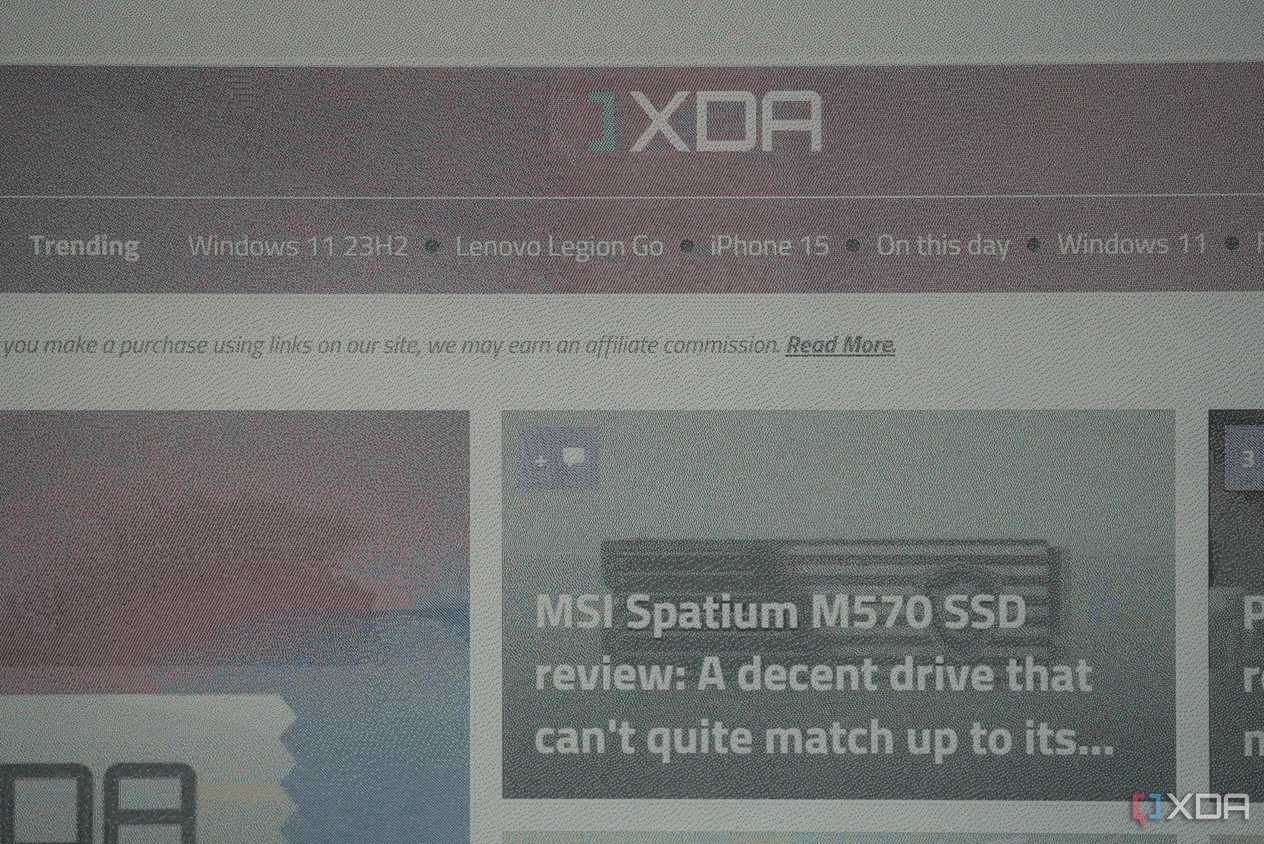 XDA's website on the ThinkBook Plus Gen 4's e-ink display