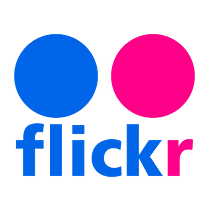 A render showing the Flickr logo over a transparent background.