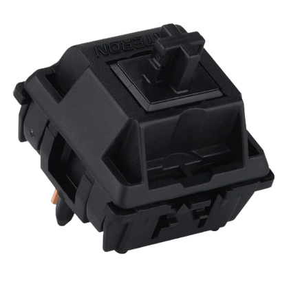 A render showing the Gateron Oil King switches in black color.