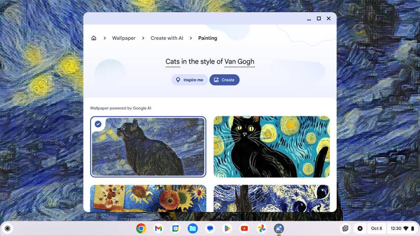 Generative Wallpapers in ChromeOS