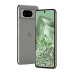 A render showing the Google Pixel 8 in Hazel color.
