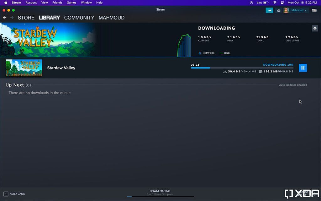 steam game download in progress