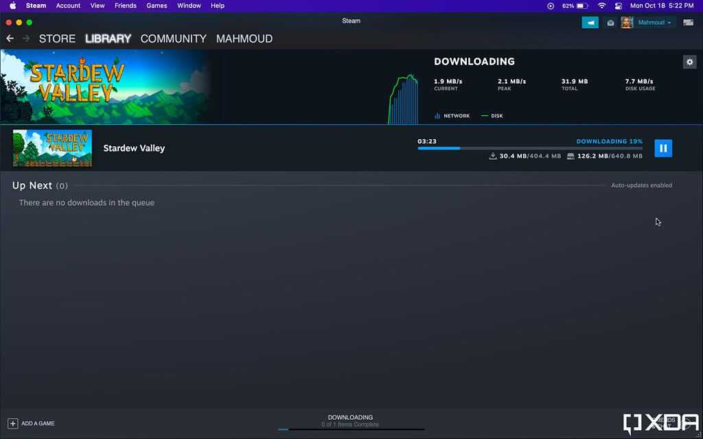 steam game download in progress