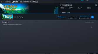 steam game download in progress