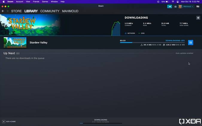 steam game download in progress