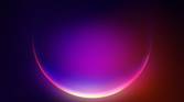 A colorful bubble glowing in a gradient from purple to red over a dark background
