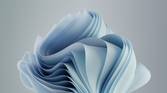 A variant of the Windows 11 Bloom wallpaper with a nearly-white blue color
