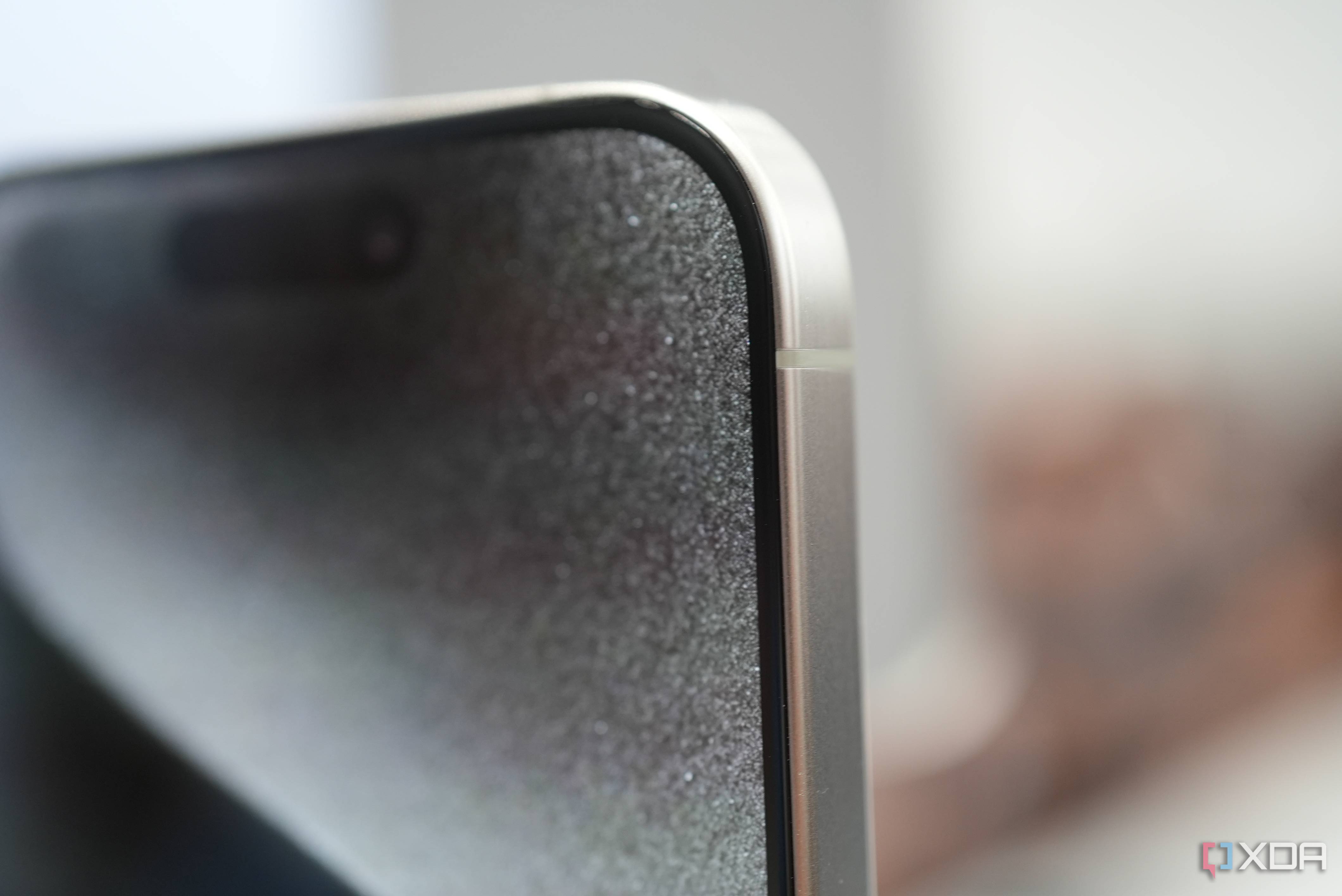 iPhone 15 Pro Max with titanium frame and edges that have been rounded