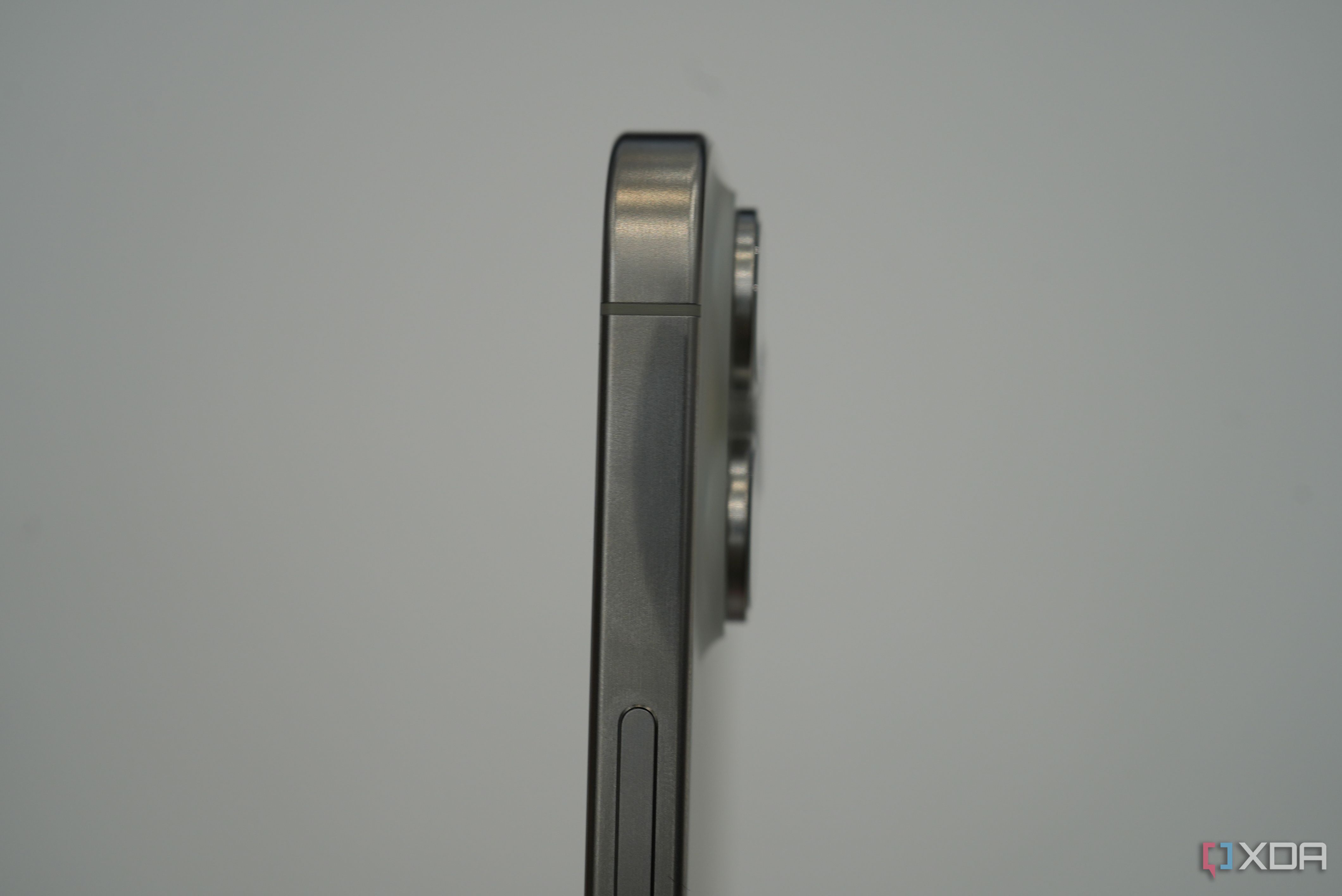 iPhone 15 Pro Max with titanium frame and edges that have been rounded