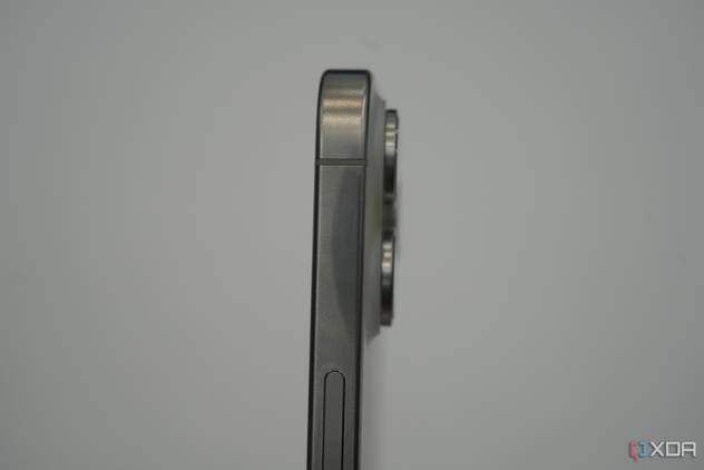 iPhone 15 Pro Max with titanium frame and edges that have been rounded