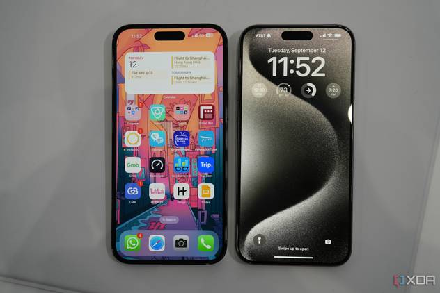 Two iPhones side by side.