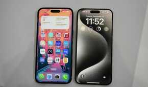 Two iPhones side by side.