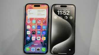 Two iPhones side by side.