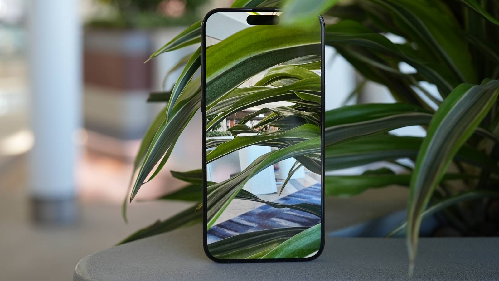 The iPhone 15 Pro Max's 6.7-inch OLED display.