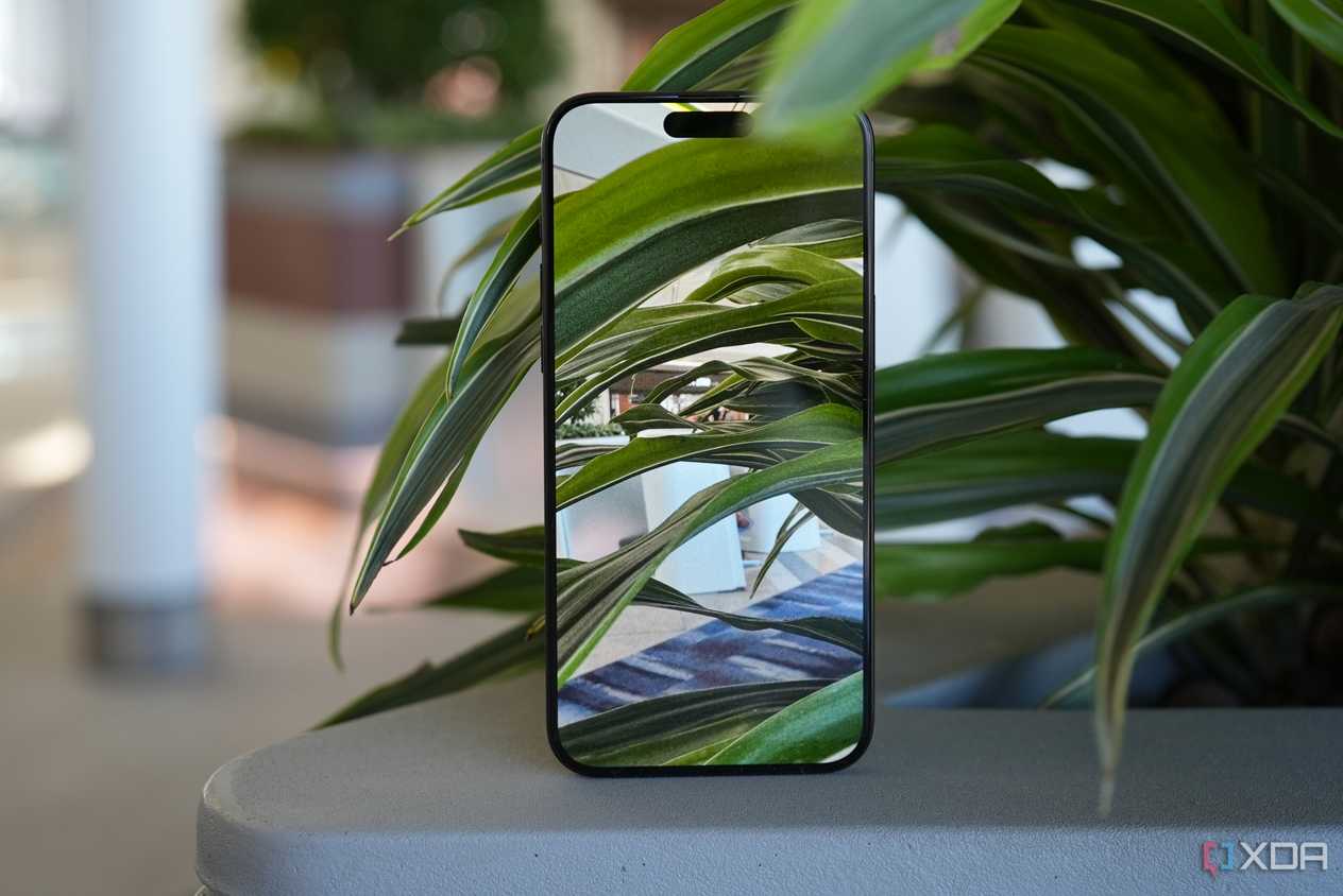 The iPhone 15 Pro Max's 6.7-inch OLED display.