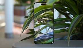 The iPhone 15 Pro Max's 6.7-inch OLED display.