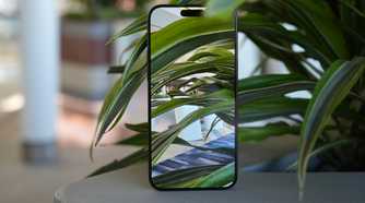The iPhone 15 Pro Max's 6.7-inch OLED display.