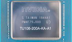 Close up of Nvidia TU106 GPU die used in RTX 2060