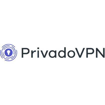 PrivadoVPN logo featuring the icon of a door lock and the company name