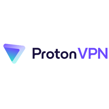 ProtonVPN logo feature a blue and purple off centred triangle