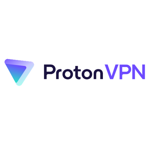 ProtonVPN logo feature a blue and purple off centred triangle