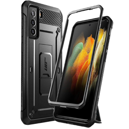A render of the SUPCASE UB Pro installed on a Galaxy S21.