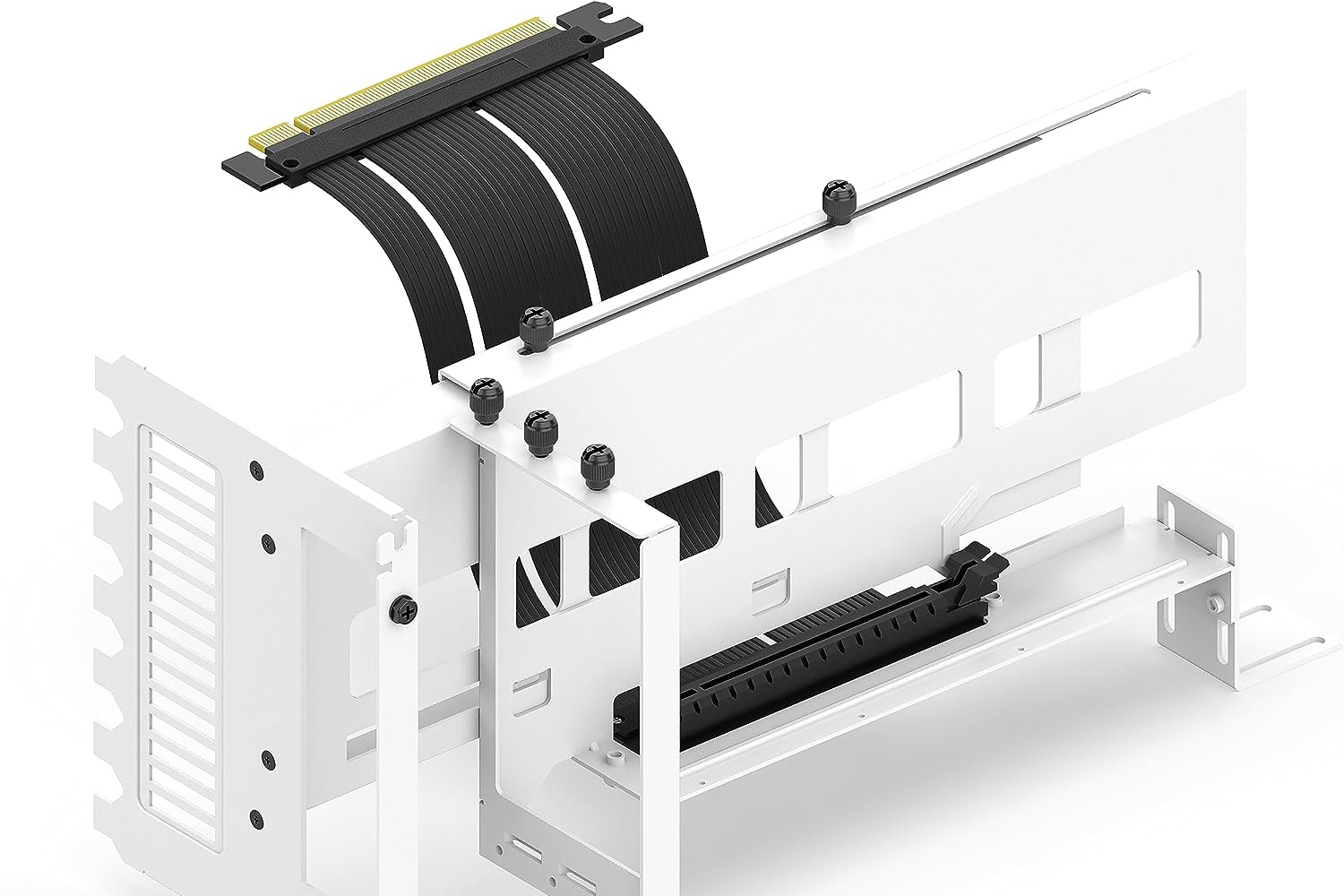 White render of white GPU vertical mount
