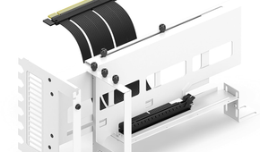 White render of white GPU vertical mount