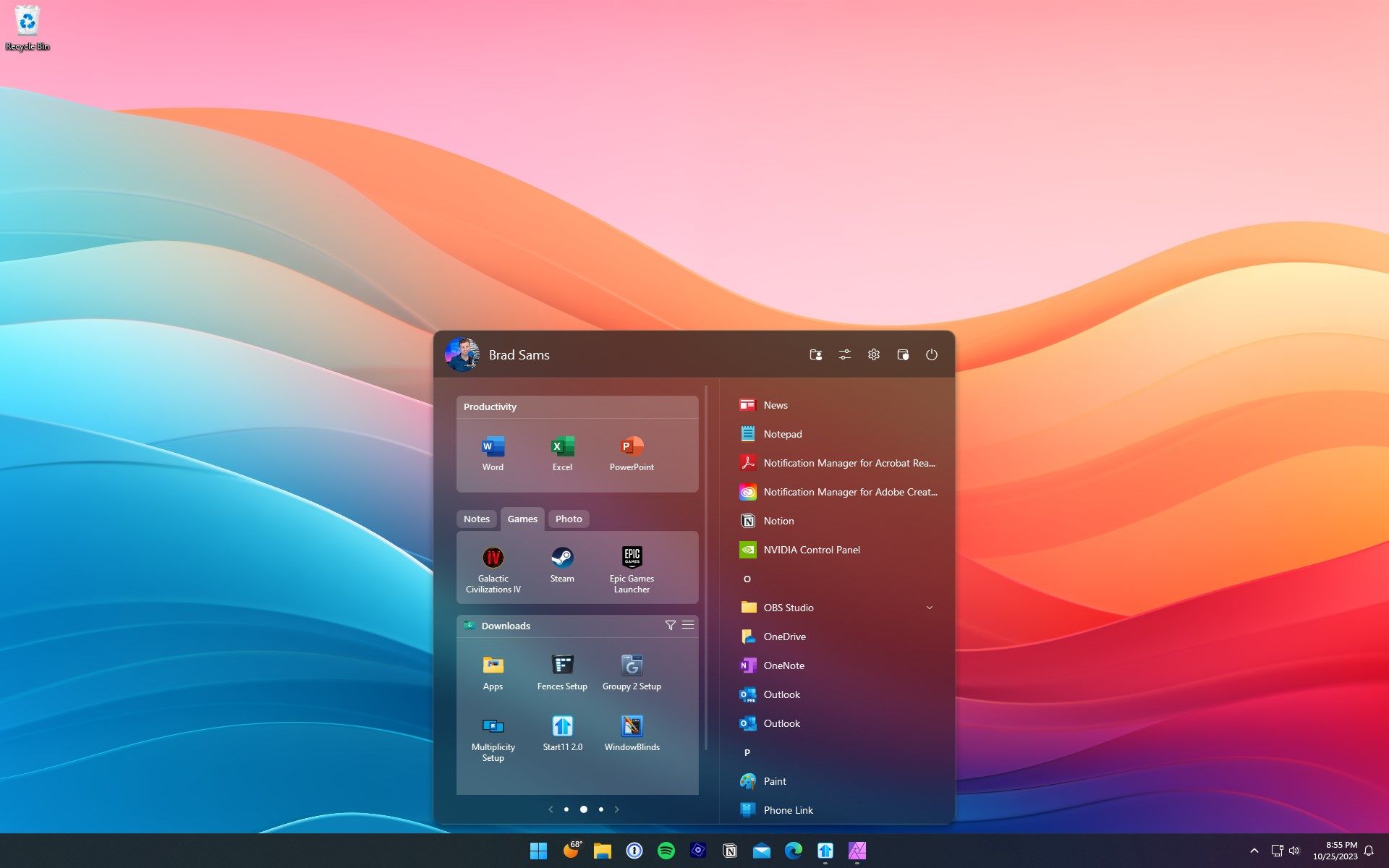 Start11 v2 adds new Start menu styles and lets you pin folders to the ...