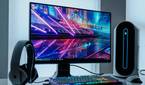 Alienware PC and monitor setup on a desk