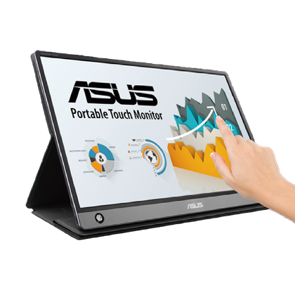 Finger on ASUS Zenscreen MB16AMT touchscreen monitor