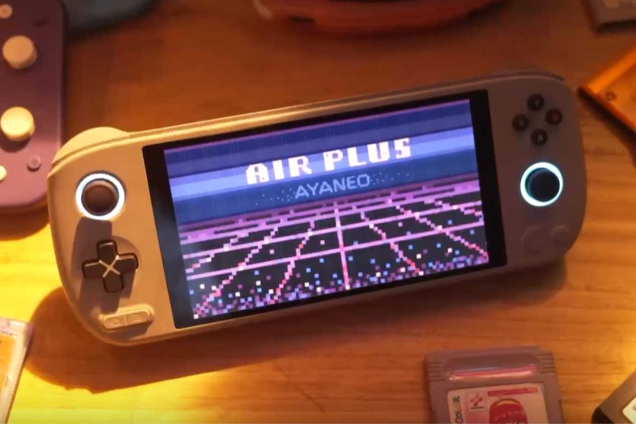 An Ayaneo Air Plus gaming handheld.