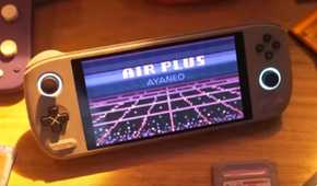 An Ayaneo Air Plus gaming handheld.