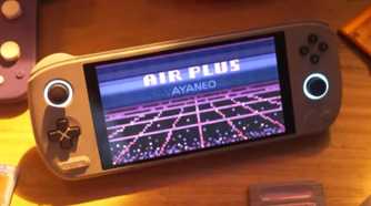 An Ayaneo Air Plus gaming handheld.