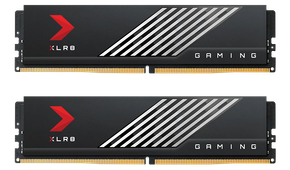A render showing two of the PNY XLR8 Mako Gaming RAM modules on a transparent background.