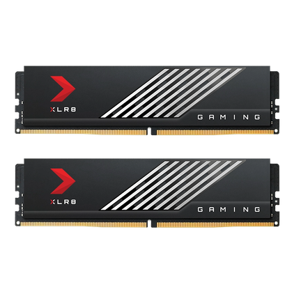 A render showing two of the PNY XLR8 Mako Gaming RAM modules on a transparent background.