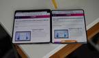 OnePlus open screen (left) and the Galaxy Z Fold 5 screen (right)